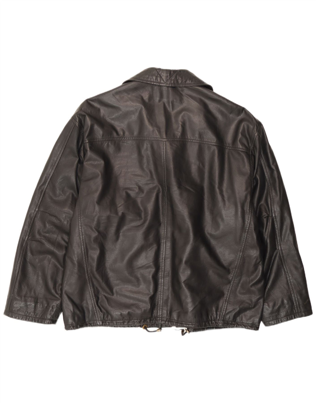 Vintage Mens Leather Jacket UK 44 2XL Black Leather