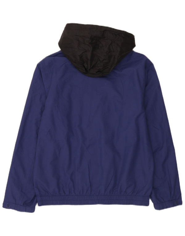 Timberland Chaqueta cortavientos con capucha para hombre UK 36 Small Blue Colourblock
