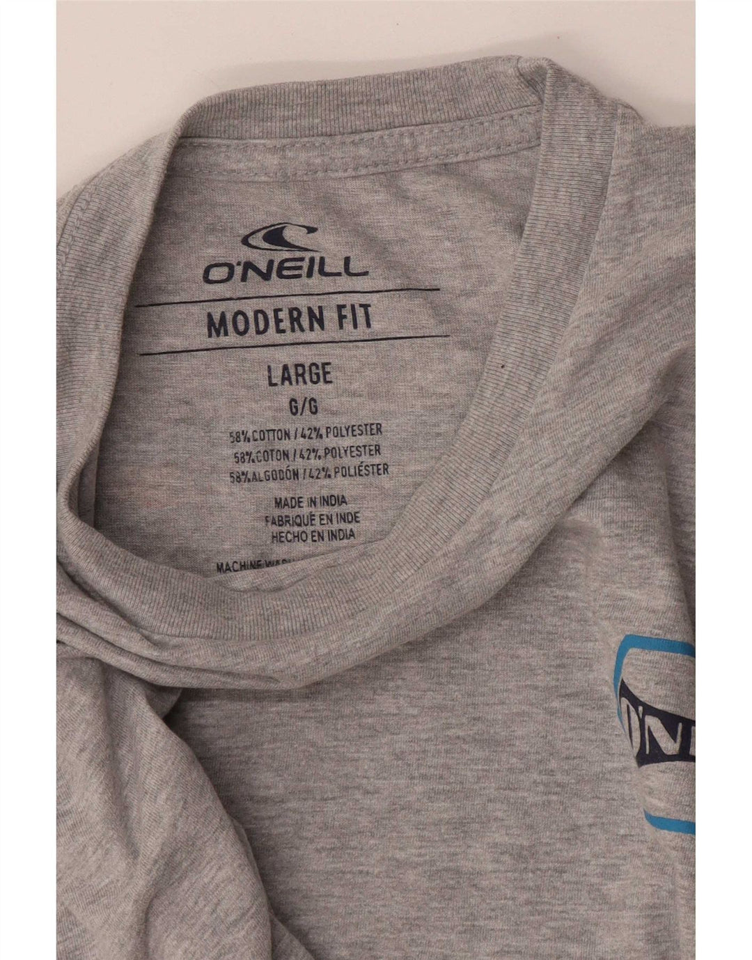 O'Neill Mens Modern Fit Graphic T-Shirt Top Large Grey Cotton