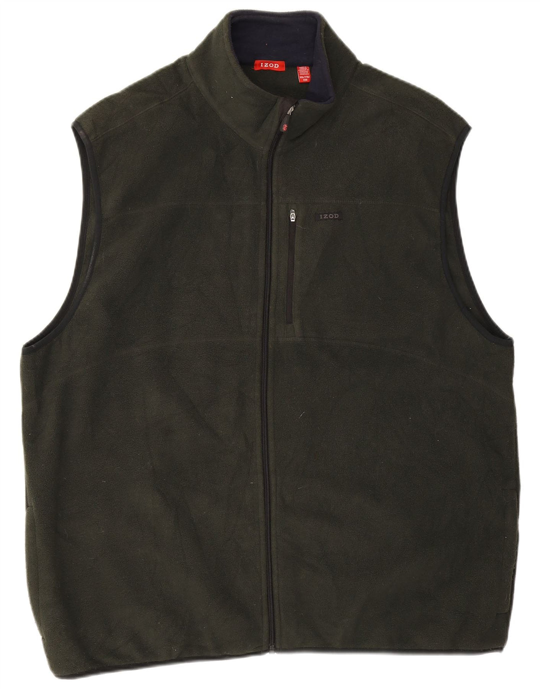 IZOD Herre Fleece Gilet UK 44 2XL Khaki Polyester