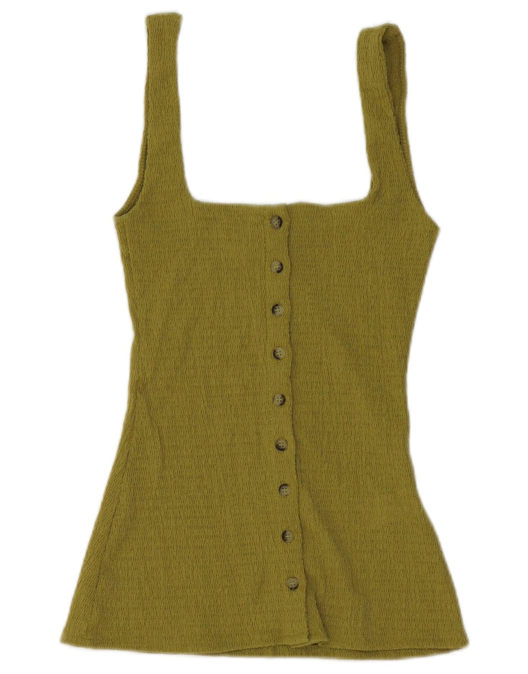 Zara Womens Vest Top UK 12 Medium Green Polyester