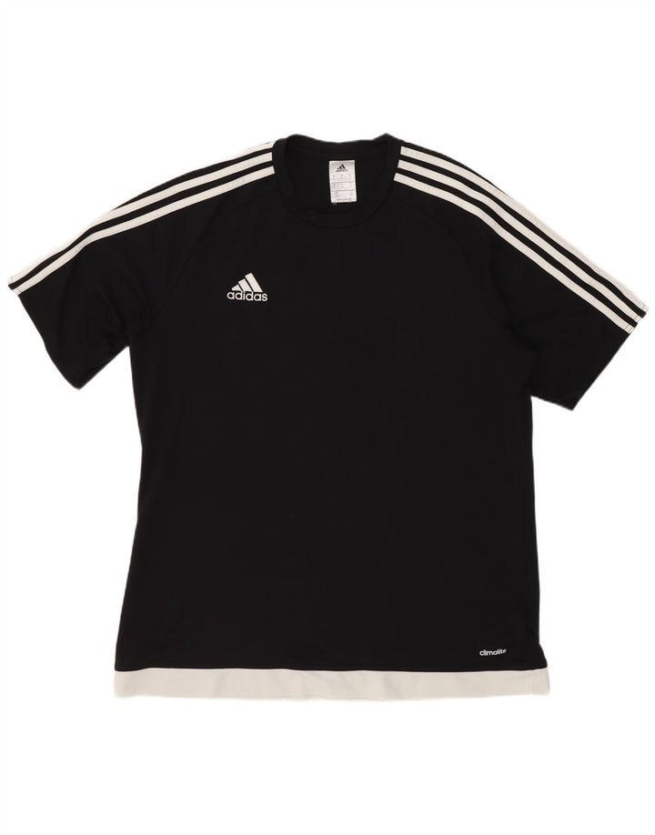 Maglietta Adidas da uomo Top Large in poliestere nero