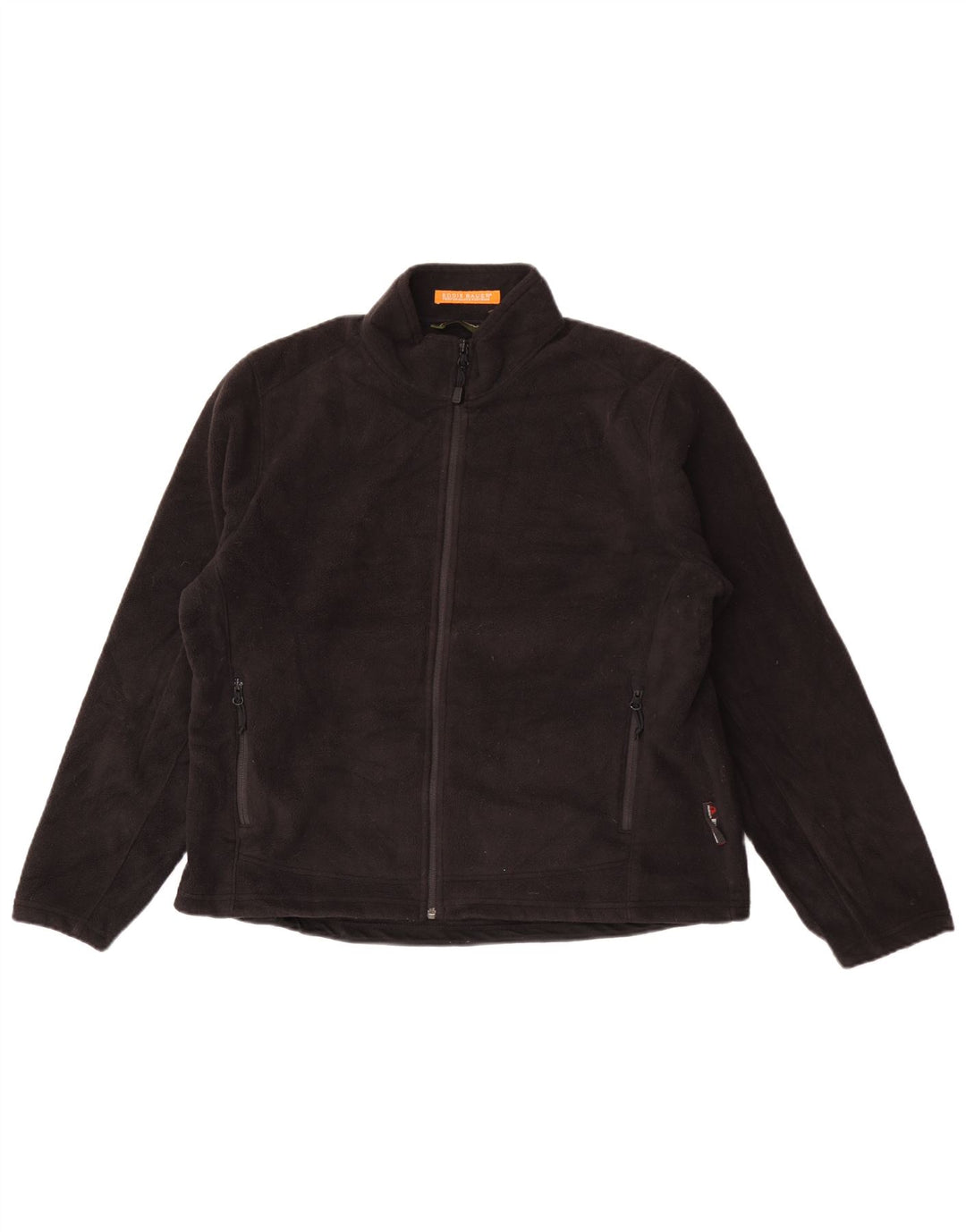 Eddie Bauer Womens Oversized Fleece Jacket UK 18 XL Black Polyester
