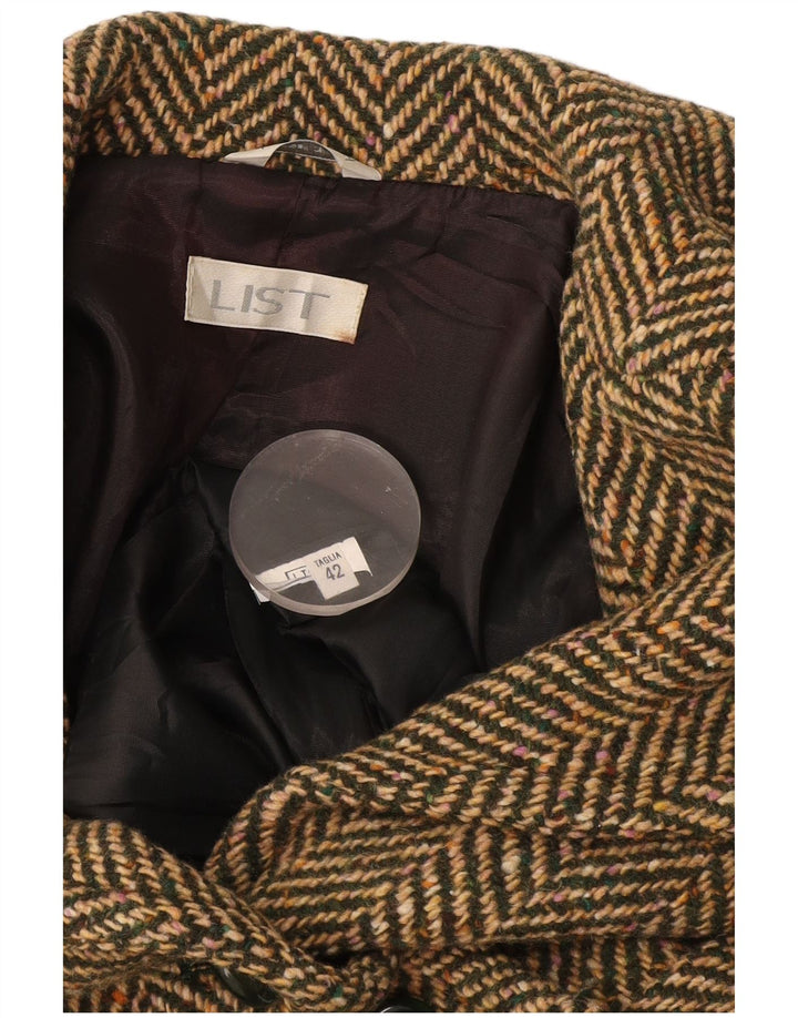 Abrigo vintage para mujer IT 42 Espiga mediana caqui