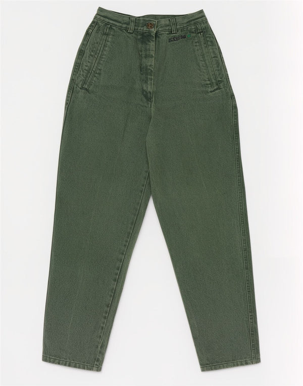 Iceberg Womens High Rise Tapered Jeans IT 42 Medium W24 L27 Grøn