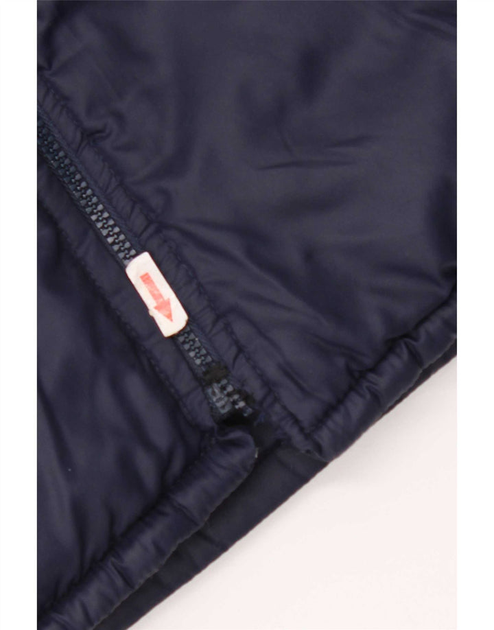 Giacca imbottita reversibile da uomo vintage UK 38 color block blu navy medio