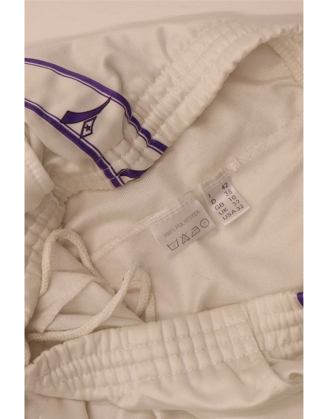 Diadora Womens Grafisk træningsdragt Bukser UK 10 Small White Polyester