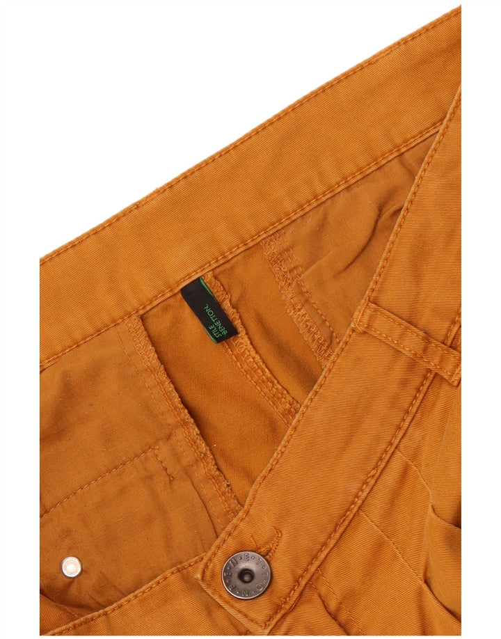 Benetton Womens Pegged Chino Trousers W34 L29 Orange