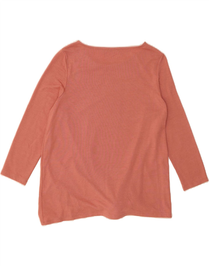 MARKS & SPENCER Womens Top 3/4 Sleeve UK 10 Small Pink Polyester Vintage Marks & Spencer and Second-Hand Marks & Spencer from Messina Hembry 