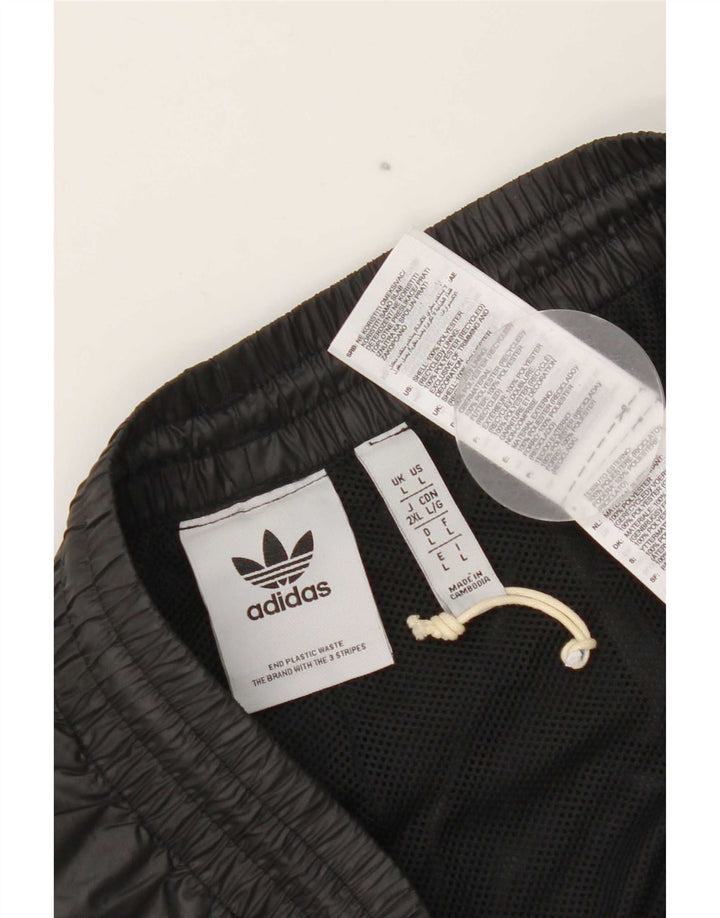 Мужские спортивные шорты Adidas, большие черные из полиэстера