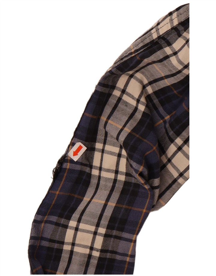 SUPERDRY Mens Flannel Shirt Medium Blue Check Cotton