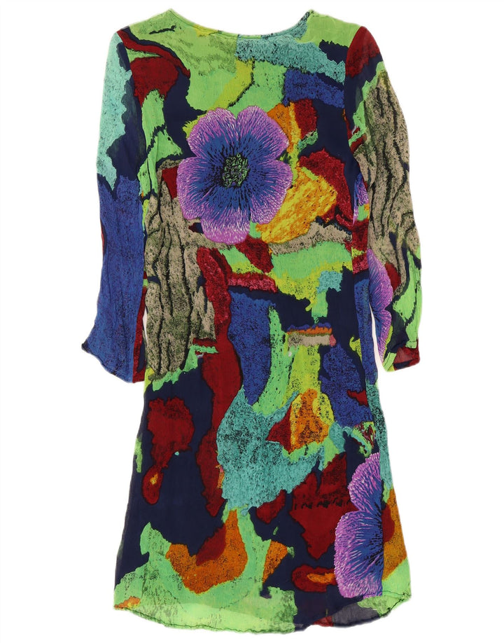 Desigual Womens Abstract Pattern A-Line Dress EU 38 Medium Multicoloured