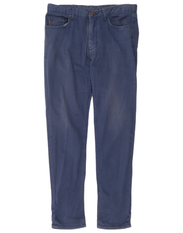 Zara Mens Slim Casual Pantalones EU 42 Large W32 L29 Algodón Azul