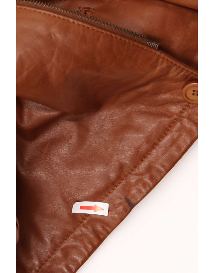 Jaqueta de couro masculina Douglas UK 40 grande marrom