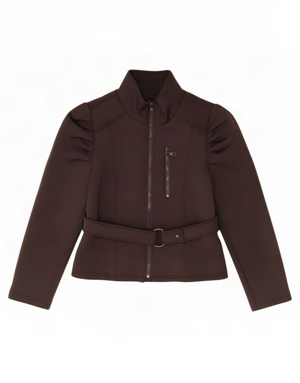 Zara Mujer Cazadora Bomber ES 40 XL Poliéster Negro
