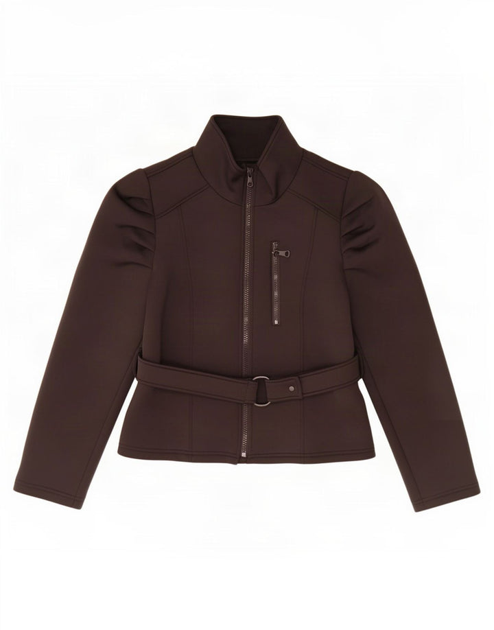 Zara Mujer Cazadora Bomber ES 40 XL Poliéster Negro