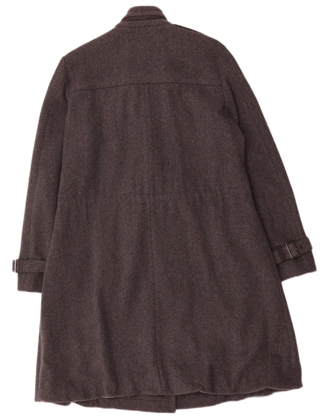 Marella Womens Military Double Breasted Coat UK 10 Small Grey Wool