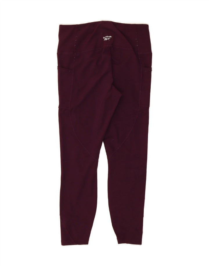 REEBOK Womens Capri Leggings UK 14 Medium  Purple Polyester Vintage Reebok and Second-Hand Reebok from Messina Hembry 