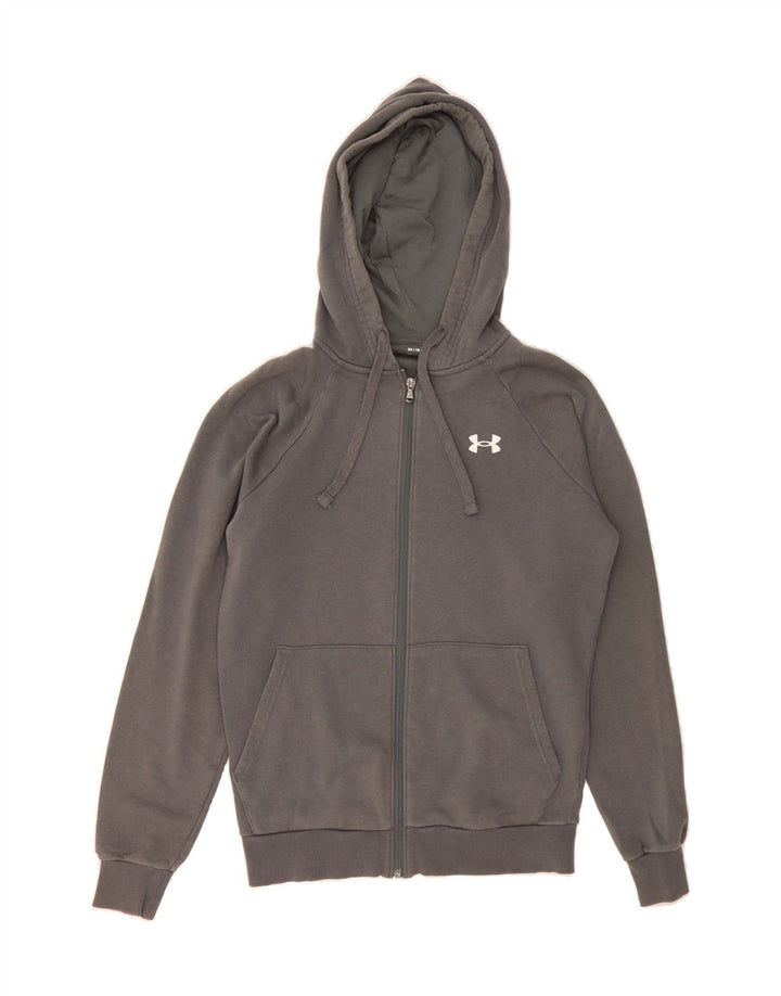 UNDER ARMOUR Mens Zip Hoodie Sweater XS Grey Cotton Vintage Under Armour and Second-Hand Under Armour from Messina Hembry 