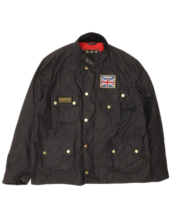 Giacca da uomo in cotone cerato Barbour UK 44 2XL cotone nero