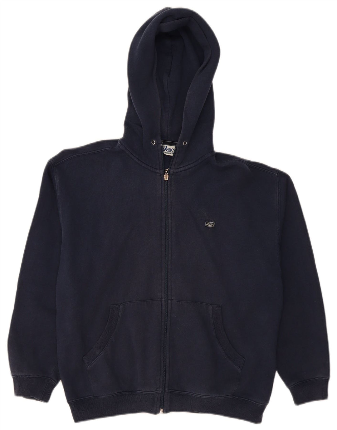 ASICS Boys Zip Hoodie Sweater 11-12 Years Navy Blue