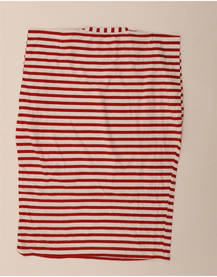Zara Womens Oversized T-Shirt Dress UK 14 Medium Red Striped