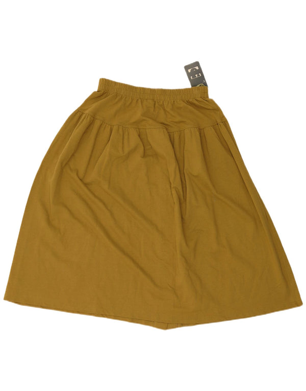 Vintage Womens A-Line Skirt UK 44/46 Medium W32 Khaki Cotton