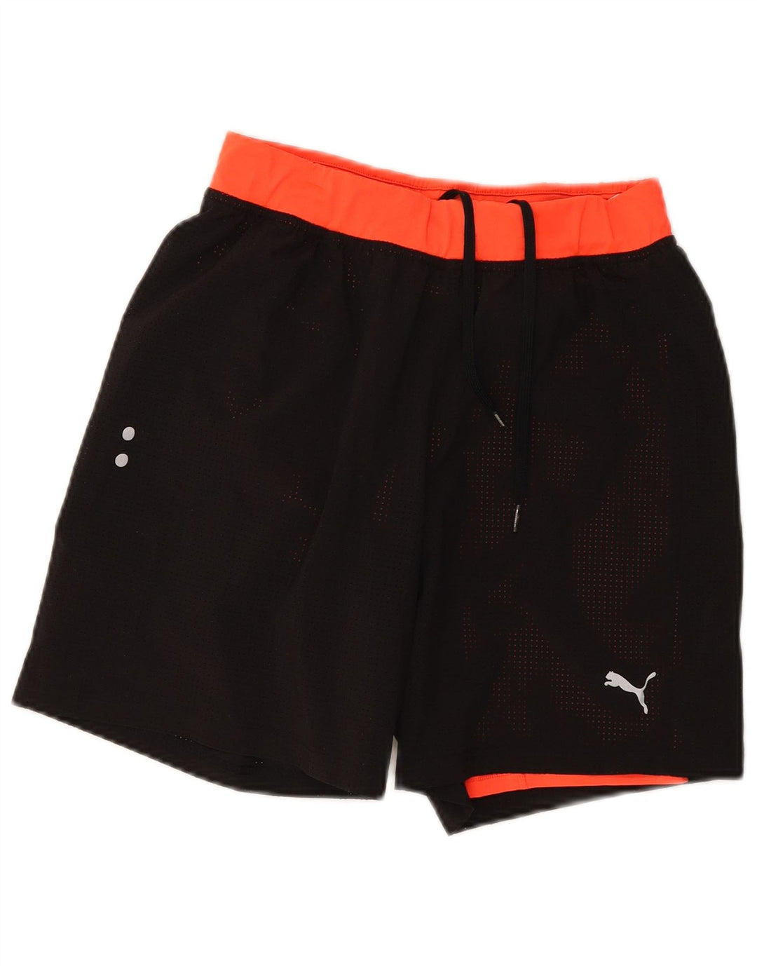Pantaloncini sportivi da uomo Puma Small neri in poliestere color block