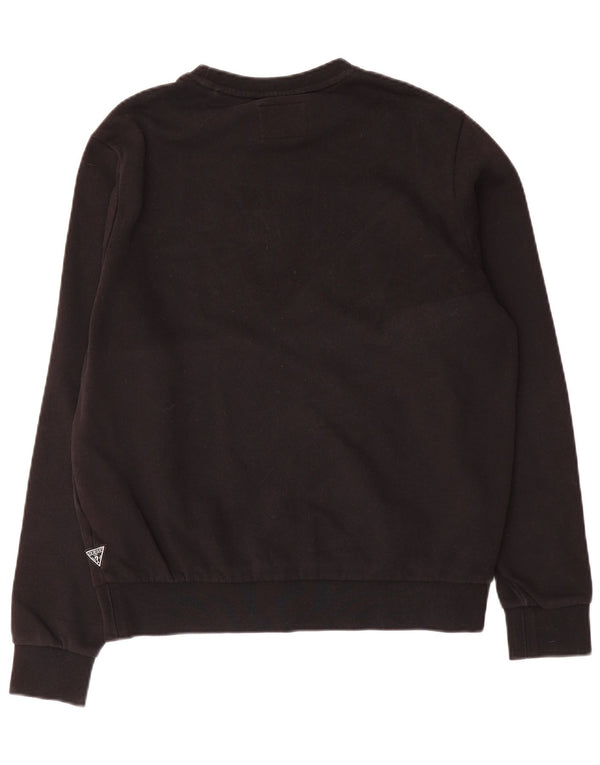 Ανδρικό γραφικό φούτερ Guess Jumper UK 34 Small μαύρο βαμβακερό