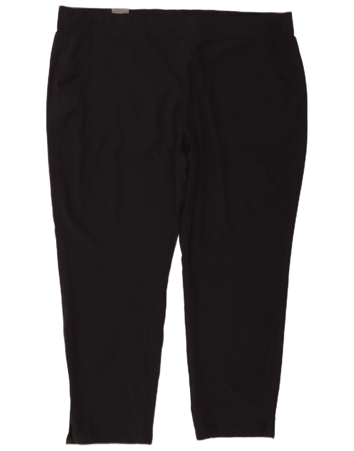 Eddie Bauer Womens Cropped Trousers 2XL W42 L28 Black Polyester