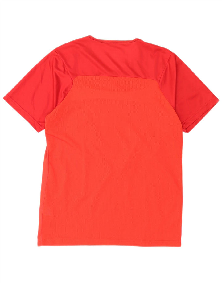 Puma Mens T-Shirt Top Small Red Colourblock Polyester