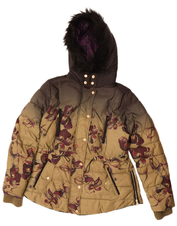 Desigual Veste matelassée graphique surdimensionnée pour femme EU 46 XL Multicolore