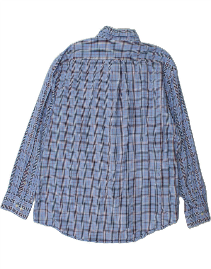 IZOD Mens Shirt XL Blue Check Cotton Vintage Izod and Second-Hand Izod from Messina Hembry 