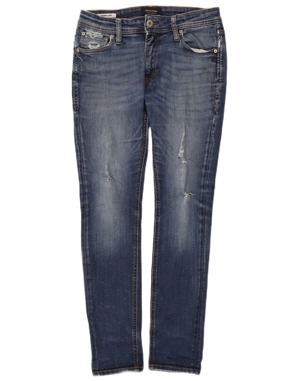 Jack & Jones Damen Liam Distressed Skinny Jeans W30 L30 Blaue Baumwolle
