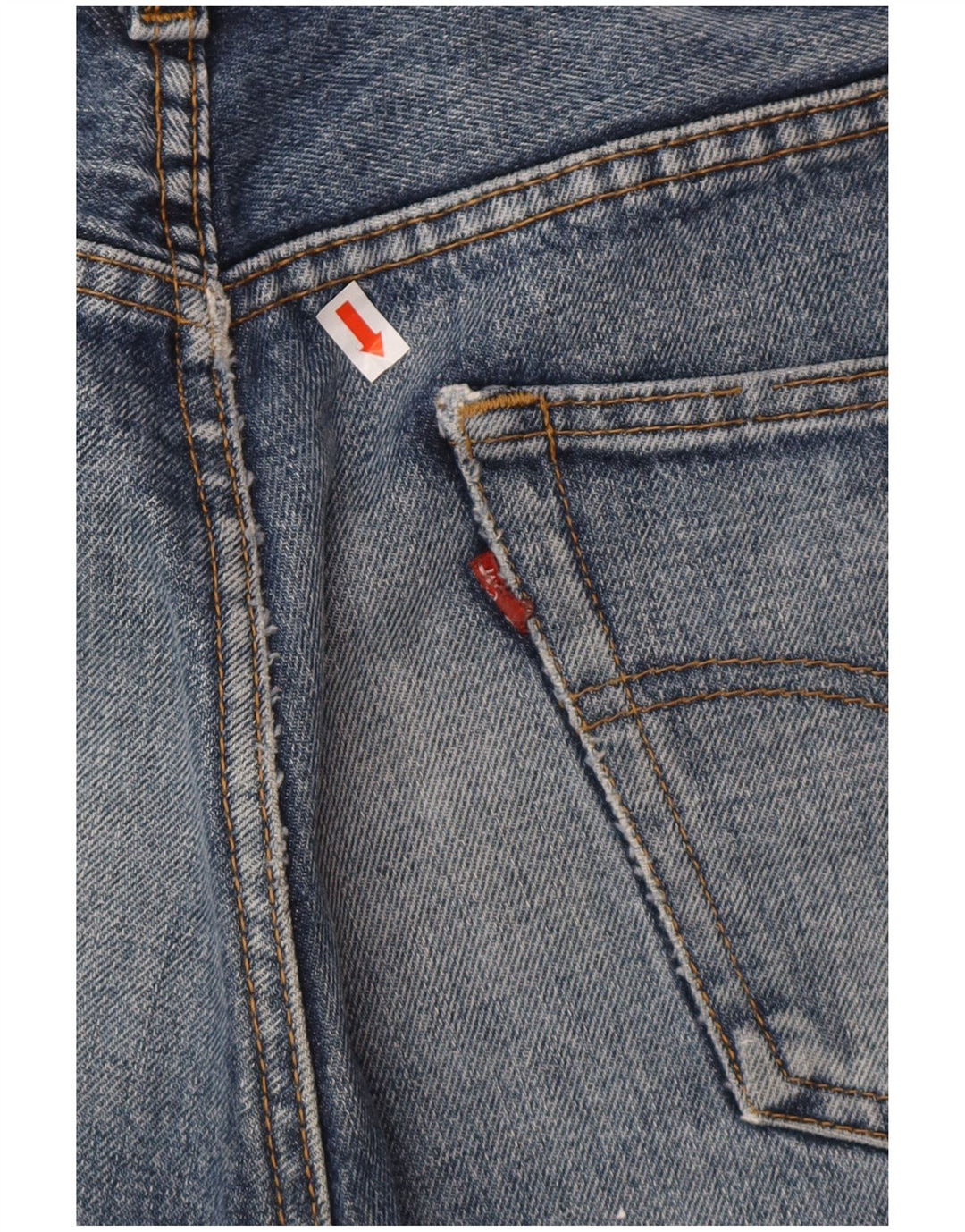LEVI'S Pantaloncini di jeans 501 da uomo W34 grandi in cotone blu