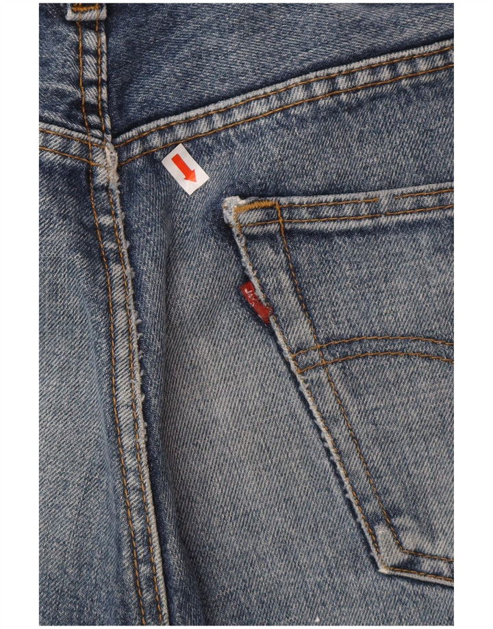 LEVI'S Pantaloncini di jeans 501 da uomo W34 grandi in cotone blu