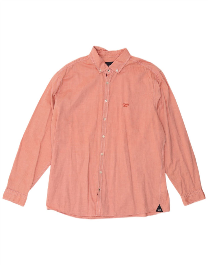 JOOP Mens Shirt 2XL Pink Cotton