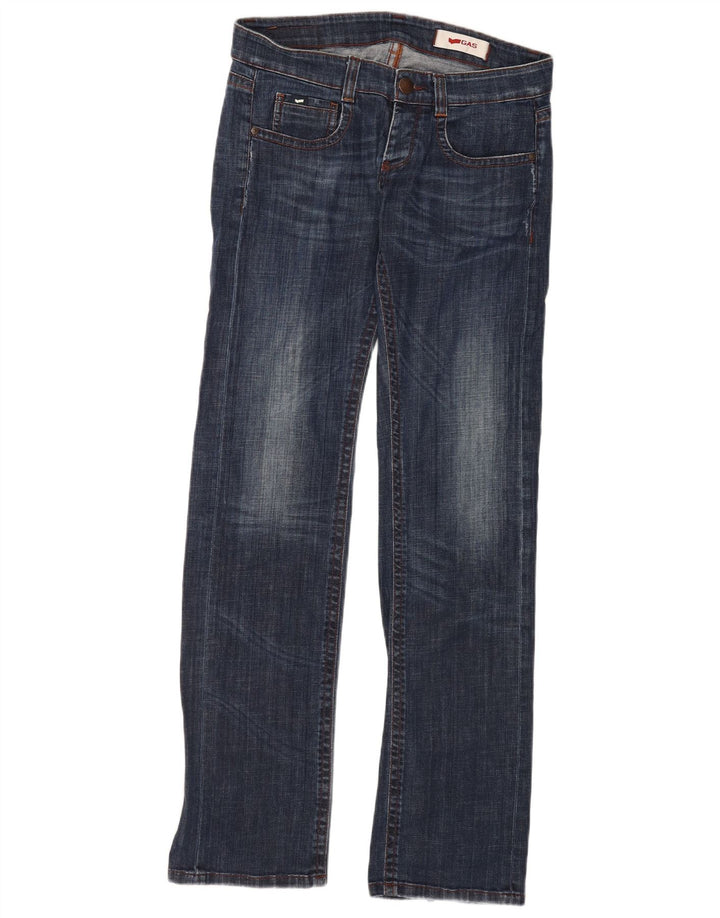 Gas Womens Straight Jeans  W29 L34 Blue Cotton