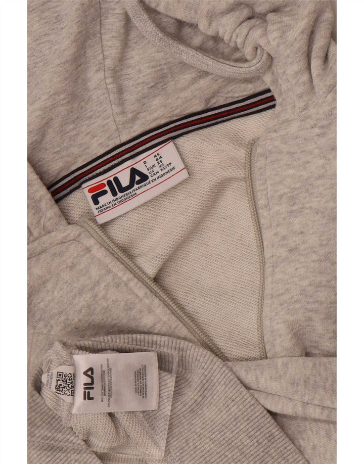 Fila Mens Zip Hoodie Sweater XS Grey Cotton