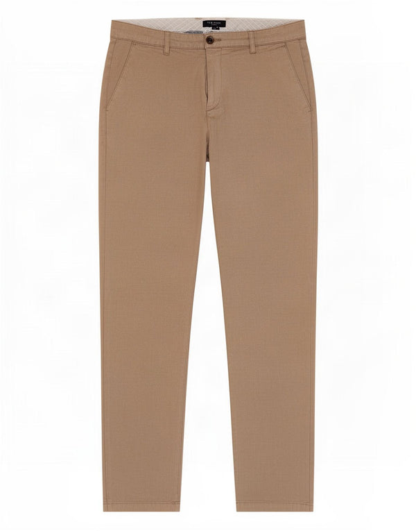 Ted Baker Mens Slim Chino Trousers W32 L30 Beige Cotton