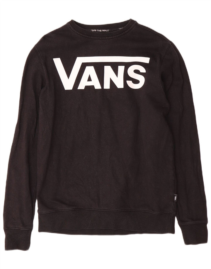 Vans Mens Graphic Sweatshirt Jumper XS Black Cotton