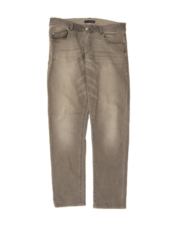 TRUSSARDI Womens Straight Jeans W33 L32 Grey Cotton Vintage Trussardi and Second-Hand Trussardi from Messina Hembry 