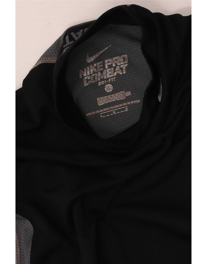 Nike Mens Compression Top Long Sleeve Large Black Colourblock