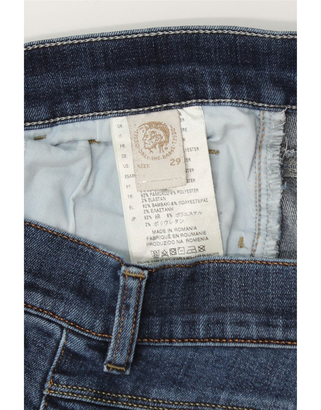 Diesel Womens Slim Jeans W29 L29 Blue Cotton