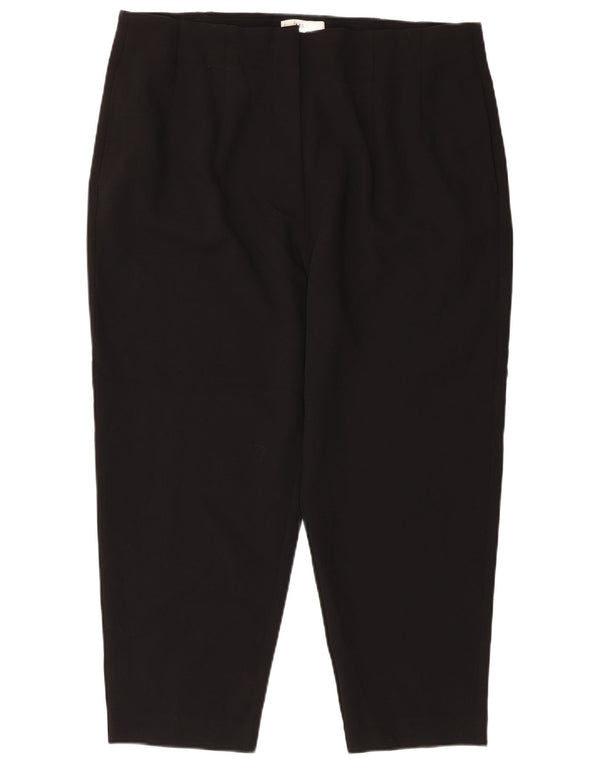 Marks & Spencer Damen Tapered Cropped-Hose UK 18 XL W36 L24 Schwarz