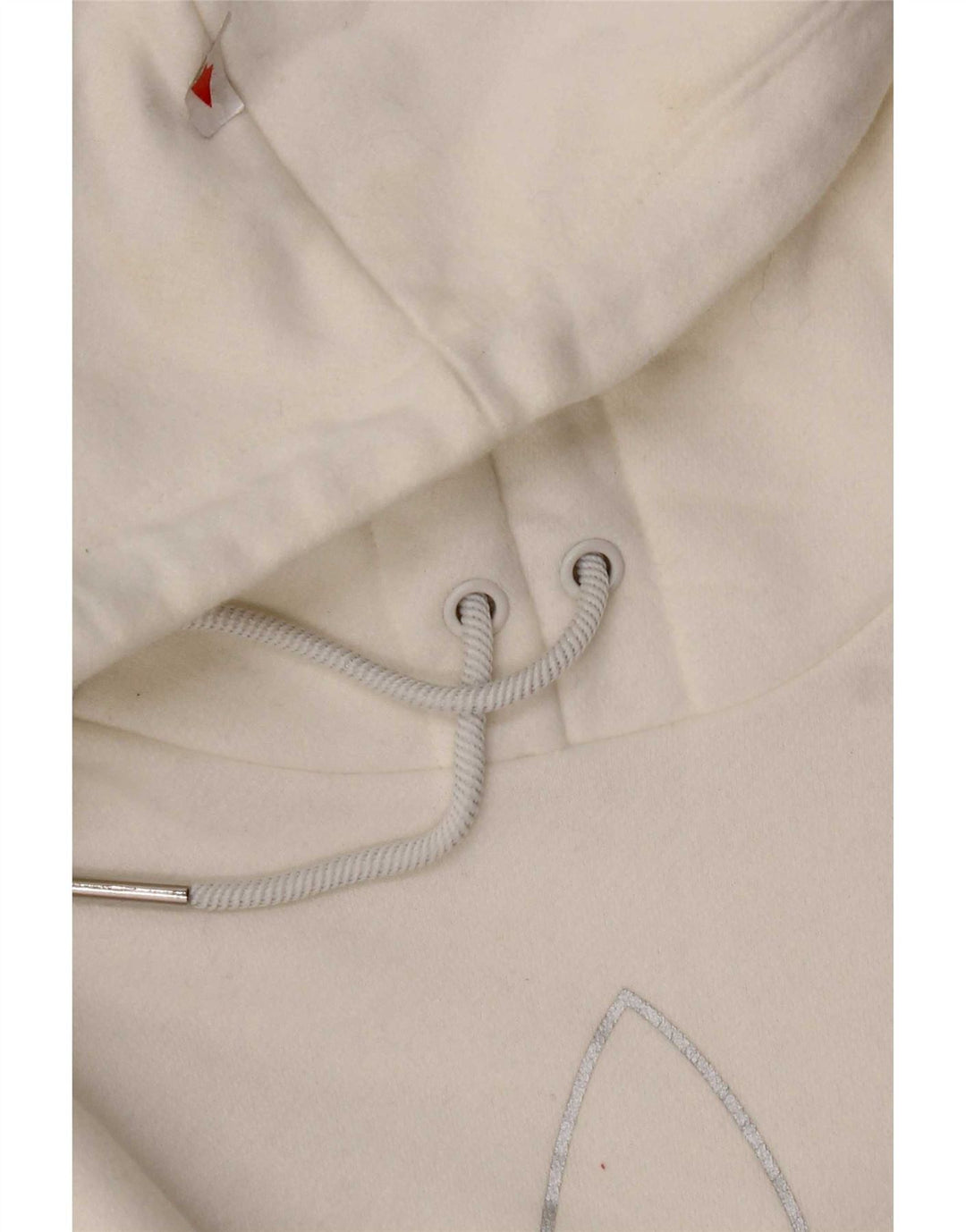 Felpa con cappuccio grafica da donna Adidas IT 44 Medium White