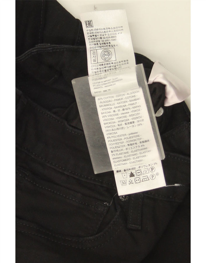 Levi's Dame 710 Slim Jeans W30 L34 Sort Bomuld