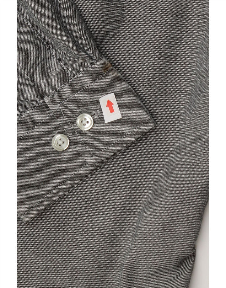 Penguin Mens Slim Fit Shirt Large Grey Cotton