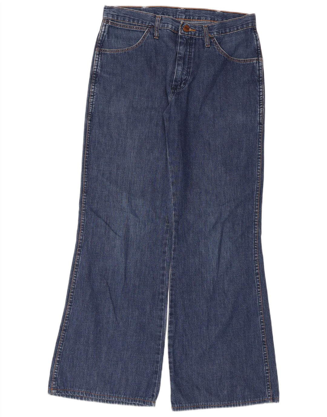 Wrangler Mens Wide Leg Jeans W32 L32 Blue Cotton