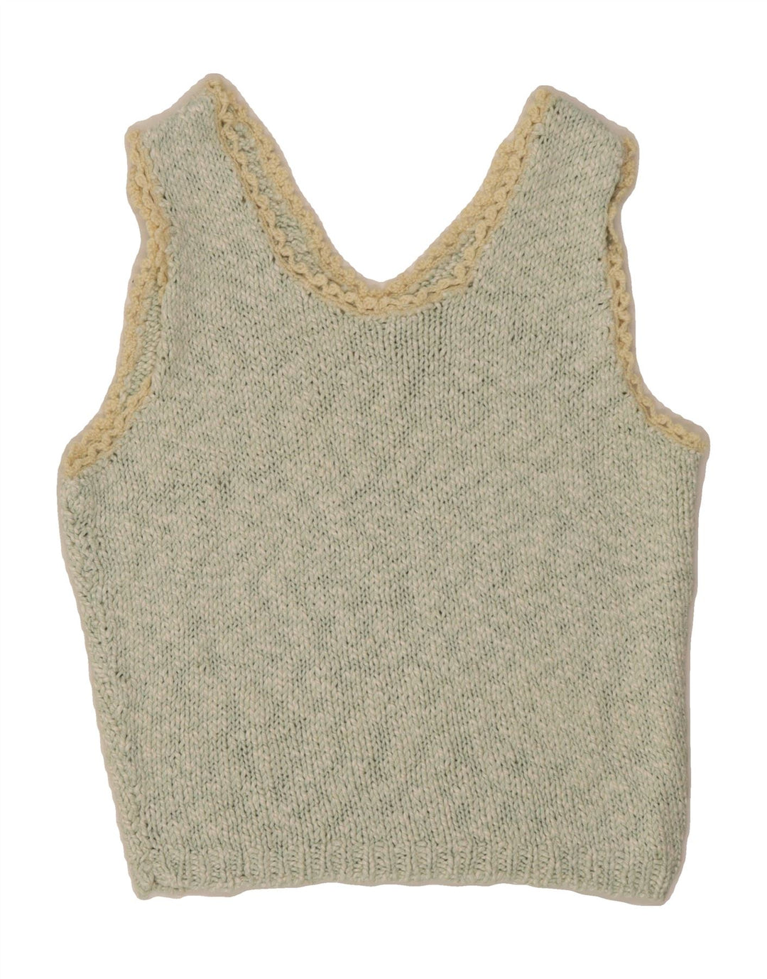 VINTAGE Womens Vest Tank Top UK 12 Medium Green Vintage Vintage and Second-Hand Vintage from Messina Hembry 